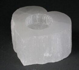 Selenite Heart Candle Holder