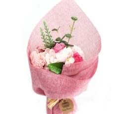 Standing Soap Flower Bouquet - Pink