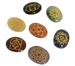Lrg Stones Chakra Set ( oval shape )