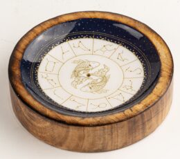 Stars Sign Mini Bowl & Incense Stick Holder - Pisces