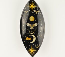 Enamel Incense Bowl - Aluminum - Enchanted Night Owl