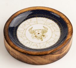 Stars Sign Mini Bowl & Incense Stick Holder - Taurus